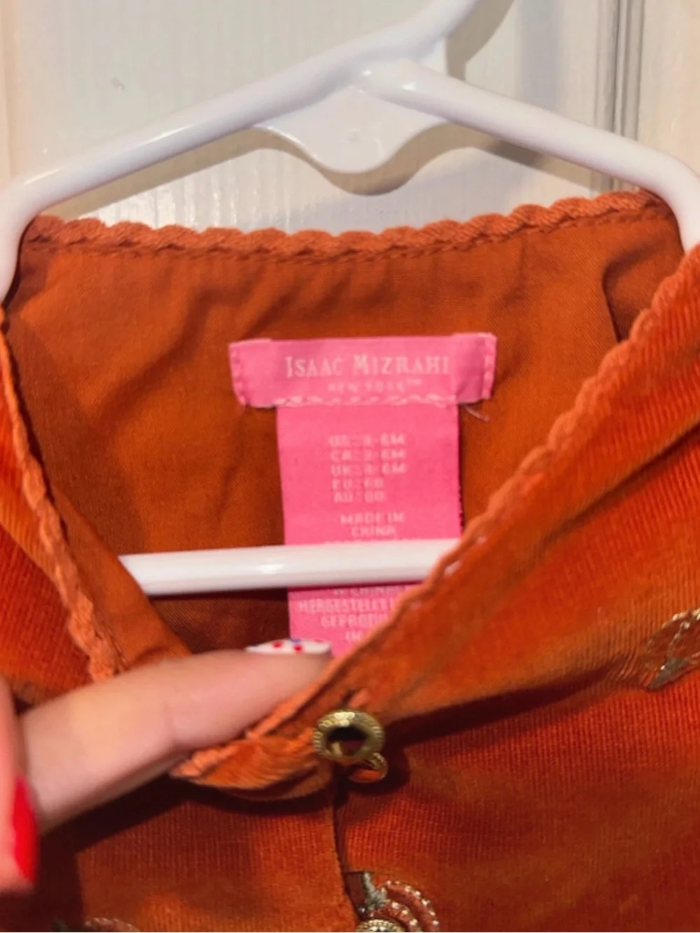 Isaac Mizrahi Orange Velvet Pumpkin Bubble Romper Size 3/6M